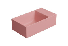 KUBE X keramické umývátko 40x23cm, bez otvoru, pravé/levé, blush mat (9484024)