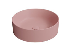 KUBE X keramické umyvadlo na desku, průměr 45cm, blush mat (942724)