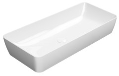 NUBES keramické umyvadlo na desku 80x40cm, bílá ExtraGlaze (904011)