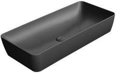 NUBES keramické umyvadlo na desku 80x40cm, černá mat (904026)
