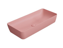 NUBES keramické umyvadlo na desku 80x40cm, blush mat (904024)