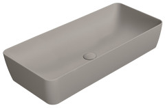 NUBES keramické umyvadlo na desku 80x40cm, tortora mat (904005)