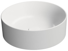 KUBE X keramické umyvadlo na desku, průměr 40cm, bílá mat (942609)