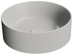 KUBE X keramické umyvadlo na desku, průměr 40cm, cenere mat (942617)