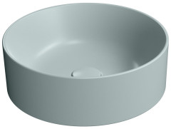 KUBE X keramické umyvadlo na desku, průměr 40cm, ghiaccio mat (942615)