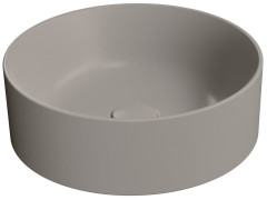 KUBE X keramické umyvadlo na desku, průměr 40cm, tortora mat (942605)