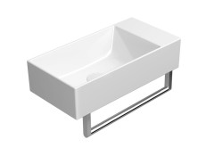 KUBE X keramické umývátko 50x25cm, bez otvoru, pravé/levé, bílá ExtraGlaze (9486011) (3)