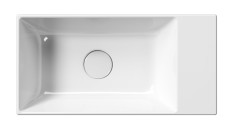KUBE X keramické umývátko 50x25cm, bez otvoru, pravé/levé, bílá ExtraGlaze (9486011) (4)
