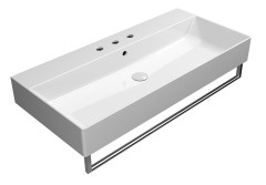 KUBE X keramické umyvadlo 100x47cm, 3 otvory, bílá ExtraGlaze (9423311) (3)