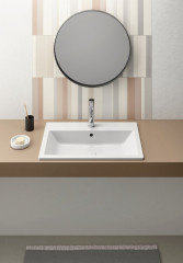 KUBE X keramické umyvadlo zápustné 58x40cm, bílá ExtraGlaze (9433111) (3)