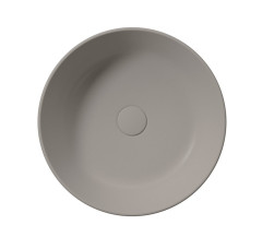 KUBE X keramické umyvadlo na desku, průměr 45cm, tortora mat (942705) (3)