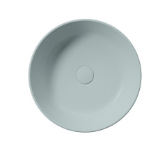 KUBE X keramické umyvadlo na desku, průměr 45cm, ghiaccio mat (942715) (3)