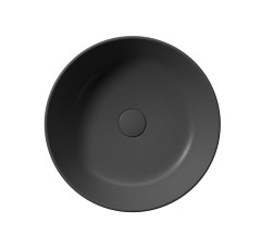 KUBE X keramické umyvadlo na desku, průměr 45cm, černá mat (942726) (3)