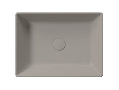 KUBE X keramické umyvadlo na desku, 50x37cm, tortora mat (942905) (3)