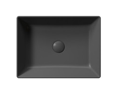 KUBE X keramické umyvadlo na desku, 50x37cm, černá mat (942926) (3)