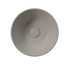 KUBE X keramické umyvadlo na desku, průměr 32cm, tortora mat (943505) (3)