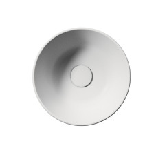 KUBE X keramické umyvadlo na desku, průměr 32cm, bílá mat (943509) (3)