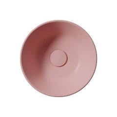 KUBE X keramické umyvadlo na desku, průměr 32cm, blush mat (943524) (3)