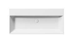 KUBE X keramické umyvadlo 100x47cm, bez otvoru, bílá mat (9423009) (4)