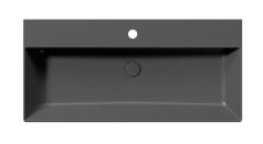 KUBE X keramické umyvadlo 100x47cm, černá mat (9423126) (3)