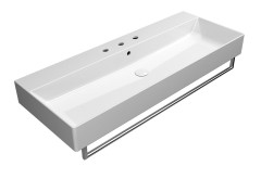 KUBE X keramické umyvadlo 120x47cm, 3 otvory, bílá Extra Glaze (9424311) (3)