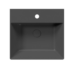 KUBE X keramické umyvadlo 50x47cm, černá mat (9430126) (3)