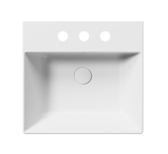 KUBE X keramické umyvadlo 50x47cm, 3 otvory, bílá mat (9430309) (3)