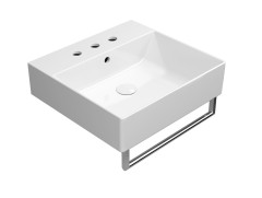 KUBE X keramické umyvadlo 50x47cm, 3 otvory, bílá ExtraGlaze (9430311) (3)