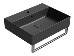 KUBE X keramické umyvadlo 60x47cm, černá mat (9431126) (4)