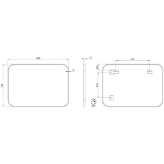 AROWANA zrcadlo v rámu 100x70cm, černá mat (AWB1070)