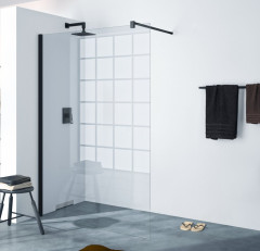 HÜPPE Walk-In boční stěna samostatně stojící, příčná vzpěra, tloušťka skla 8mm, (NX17),