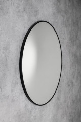 AROWANA kulaté zrcadlo v rámu ø 80cm, černá mat (AWB080) (4)