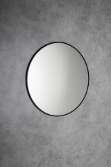AROWANA kulaté zrcadlo v rámu ø 80cm, černá mat (AWB080) (5)