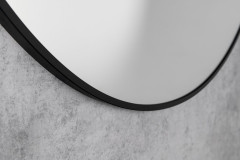 AROWANA kulaté zrcadlo v rámu ø 90cm, černá mat (AWB090) (6)