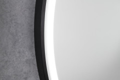 KADRIS kulaté zrcadlo s LED osvětlením ø 60cm, černá mat (KD060) (6)