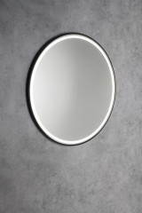 KADRIS kulaté zrcadlo s LED osvětlením ø 100cm, černá mat (KD100) (4)