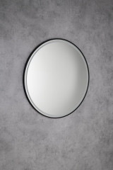 KADRIS kulaté zrcadlo s LED osvětlením ø 100cm, černá mat (KD100) (5)