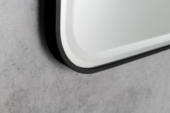 CETIS zrcadlo s LED osvětlením 100x70cm, černá mat (CT100) (6)