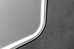 CETIS zrcadlo s LED osvětlením 100x70cm, černá mat (CT100) (7)