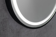 KAIRA oválné zrcadlo s LED osvětlením 45x90cm, černá mat (KA450) (7)