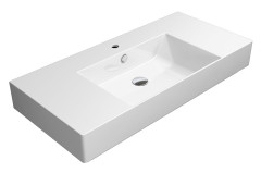 KUBE X keramické umyvadlo 100x47cm, s odkládacími plochami, bílá ExtraGlaze (9451111)