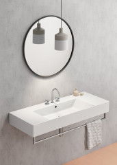 KUBE X keramické umyvadlo 120x47cm, s odkládacími plochami, 3 otvory, bílá ExtraGlaze (9452311) (3)