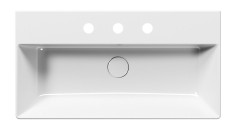 KUBE X keramické umyvadlo 70x37cm, 3 otvory, bílá ExtraGlaze (9455311) (5)
