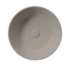 KUBE X keramické umyvadlo na desku, průměr 40cm, tortora mat (942605) (3)