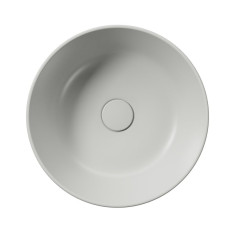 KUBE X keramické umyvadlo na desku, průměr 40cm, cenere mat (942617) (3)