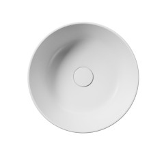 KUBE X keramické umyvadlo na desku, průměr 40cm, bílá mat (942609) (3)