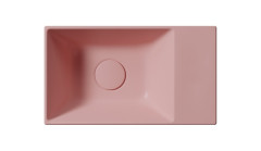 KUBE X keramické umývátko 40x23cm, bez otvoru, pravé/levé, blush mat (9484024) (3)