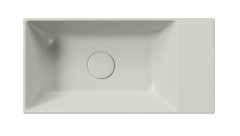 KUBE X keramické umývátko 50x25cm, broušená spodní hrana, bez otvoru, pravé/levé, cenere mat (94869017) (3)
