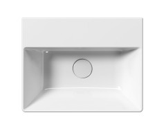 KUBE X keramické umyvadlo 45x35cm, broušená spodní hrana, bez otvoru, bílá ExtraGlaze (94859011) (3)