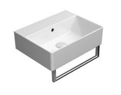 KUBE X keramické umyvadlo 45x35cm, broušená spodní hrana, bez otvoru, bílá ExtraGlaze (94859011) (4)